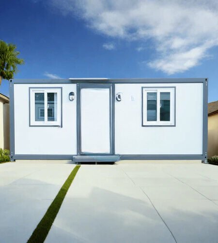 Oficina 7'x20' con dormitorio – Trabajo y descanso en obra