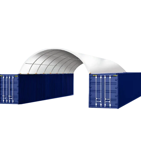 Cubierta para contenedores 20'x40' – Crea tu nave con 2 contenedores